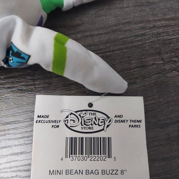 Disney Store Pixar Toy Story Buzz Lightyear 8" Mini Bean Bag Plush NWT Vintage - Picture 10 of 11